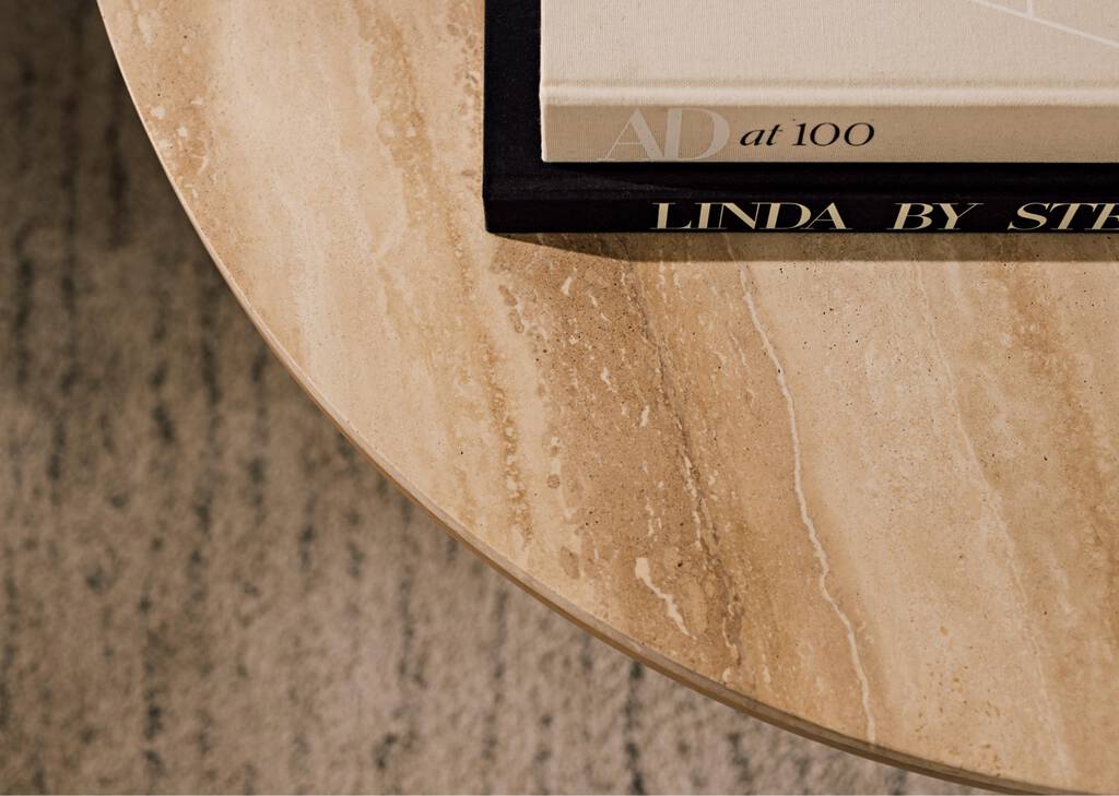 Table basse Bocelli -Lia blond/travertin