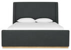 Lemieux Bed -Easton Charcoal, QUEEN