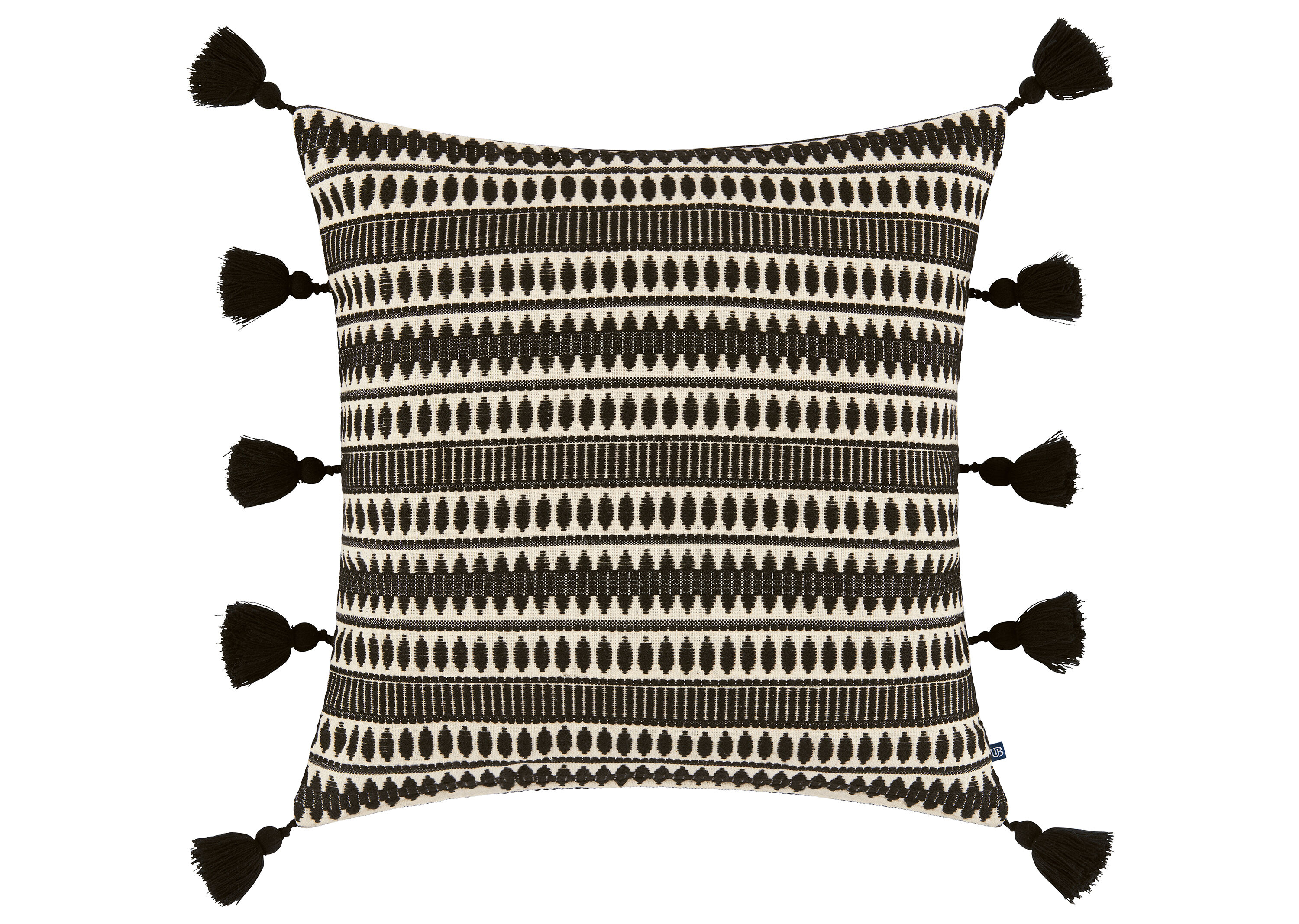 Black and white tassel pillow new arrivals
