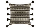 Rana Cotton Pillow 20x20 Black/Natura