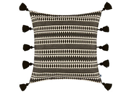 Rana Cotton Pillow 20x20 Black/Natura