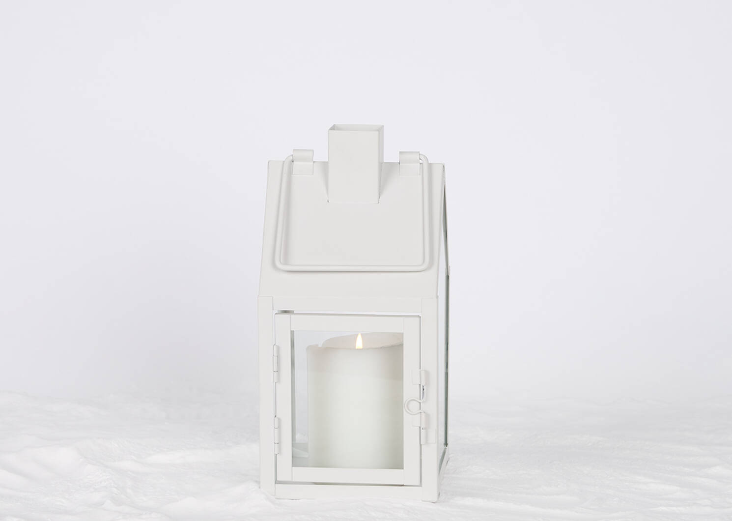 Myles Lantern Small White