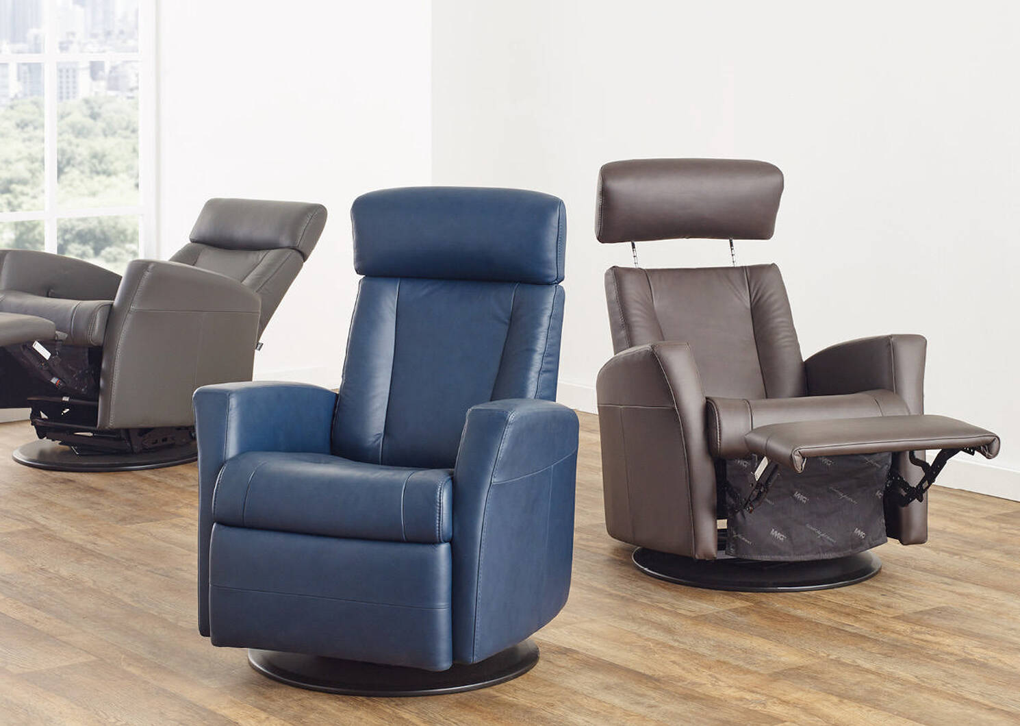 Belvedere Leather Recliner -Tre Brown