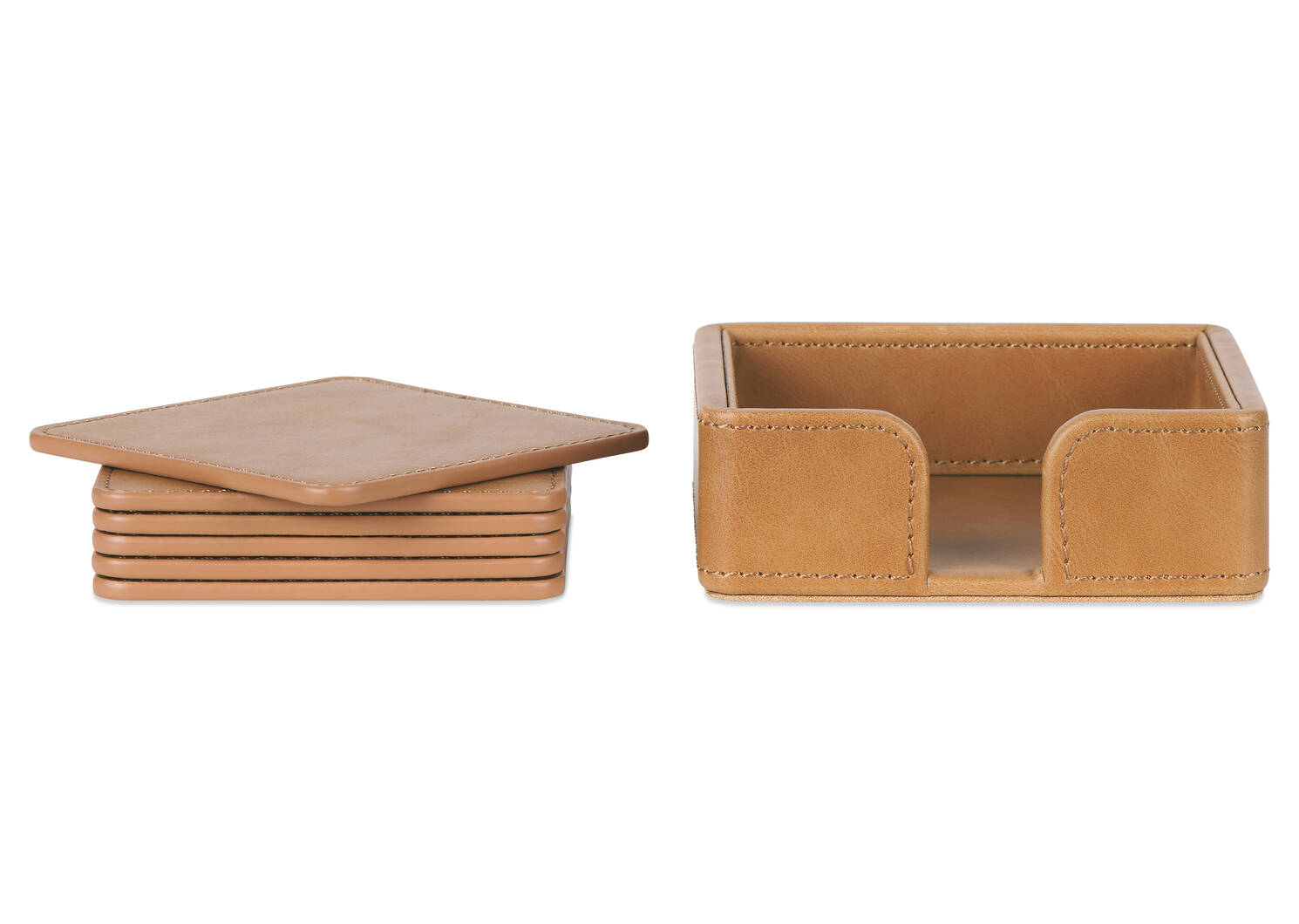 Ensemble de sous-verres Riva brun clair