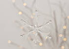 Ornement flocon de neige Itzel transp.