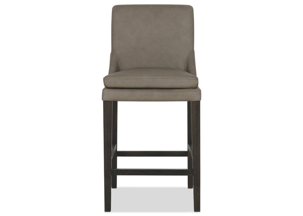 Maurizio Lthr Counter Stool -Torino Ash