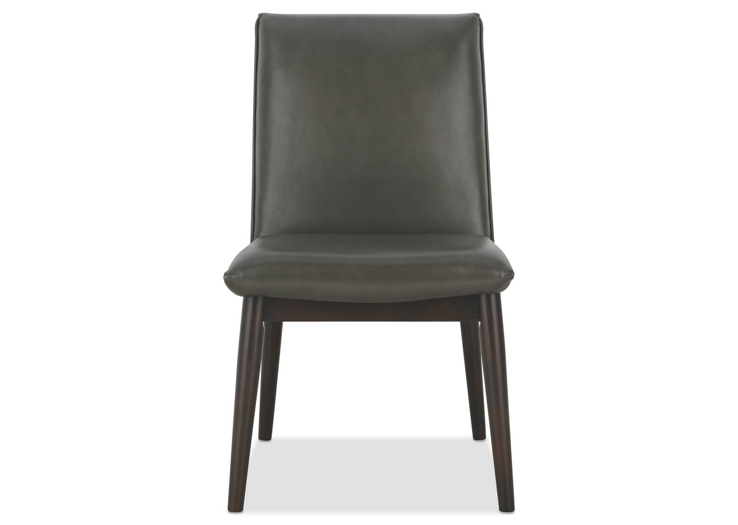Chaise en cuir Esmae -Reede charbon