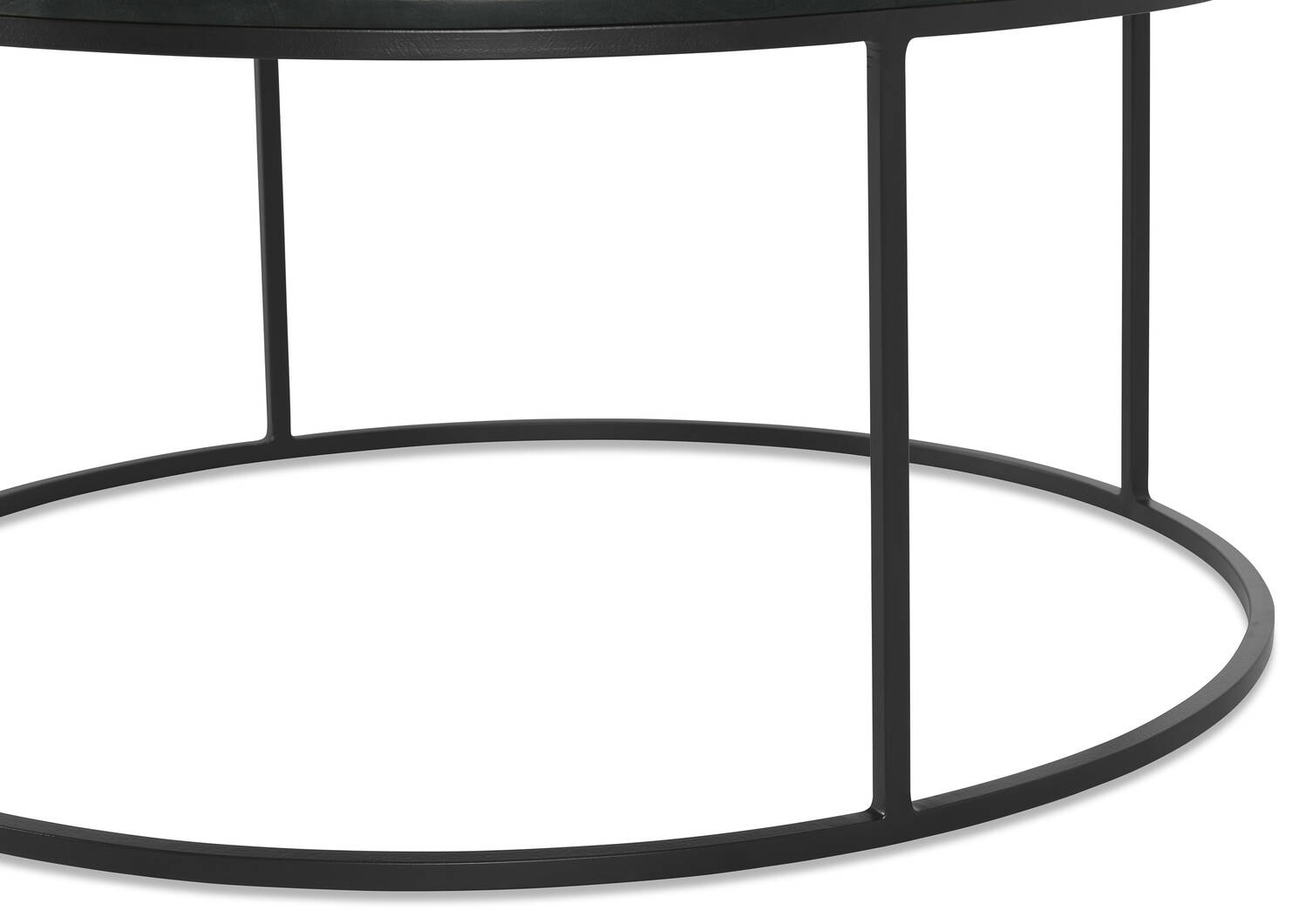 Table basse ronde Crosby -manguier noir