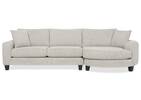 Bronx Round Chaise RCF -Fairfax Almond