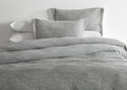 G ens. housse couette coton Veda gris