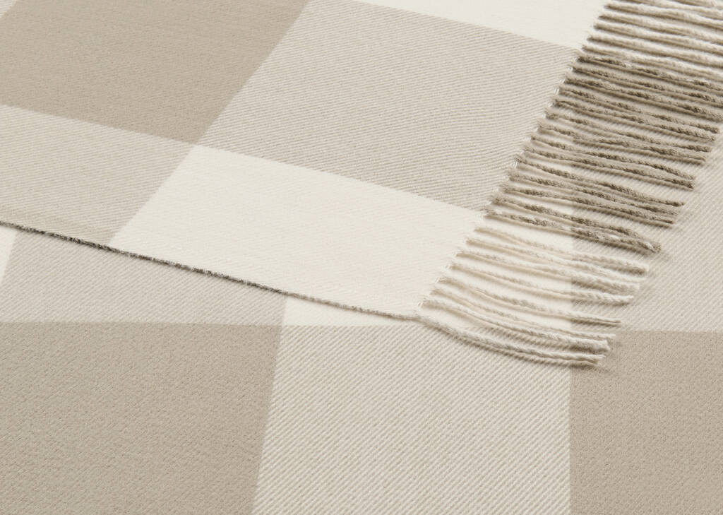 Jet&eacute; &agrave; motif damier Sabena iv/brun cl
