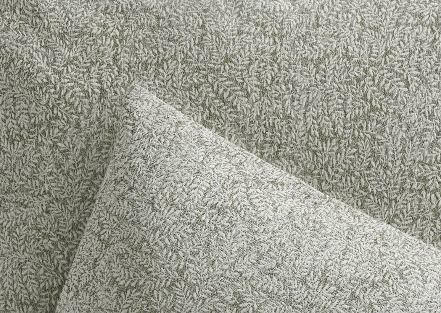 Catrin Cotton Duvet Set Queen Sage/Ivory