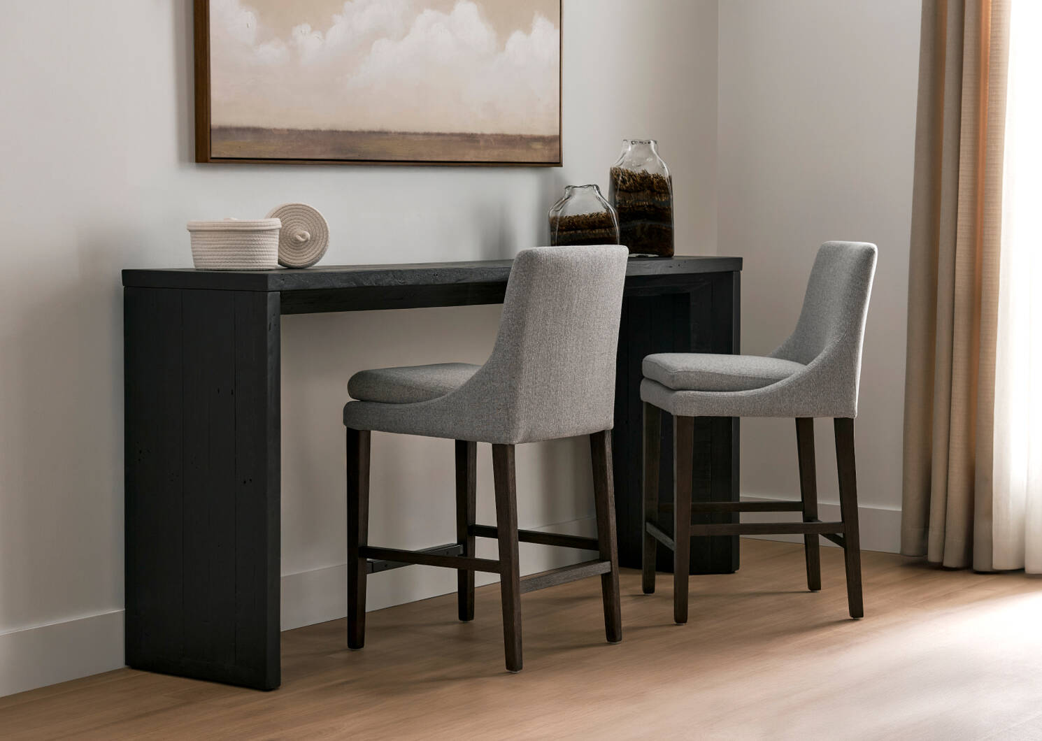 Murdoch Counter Stool -Cyrilo Slvr/Mink