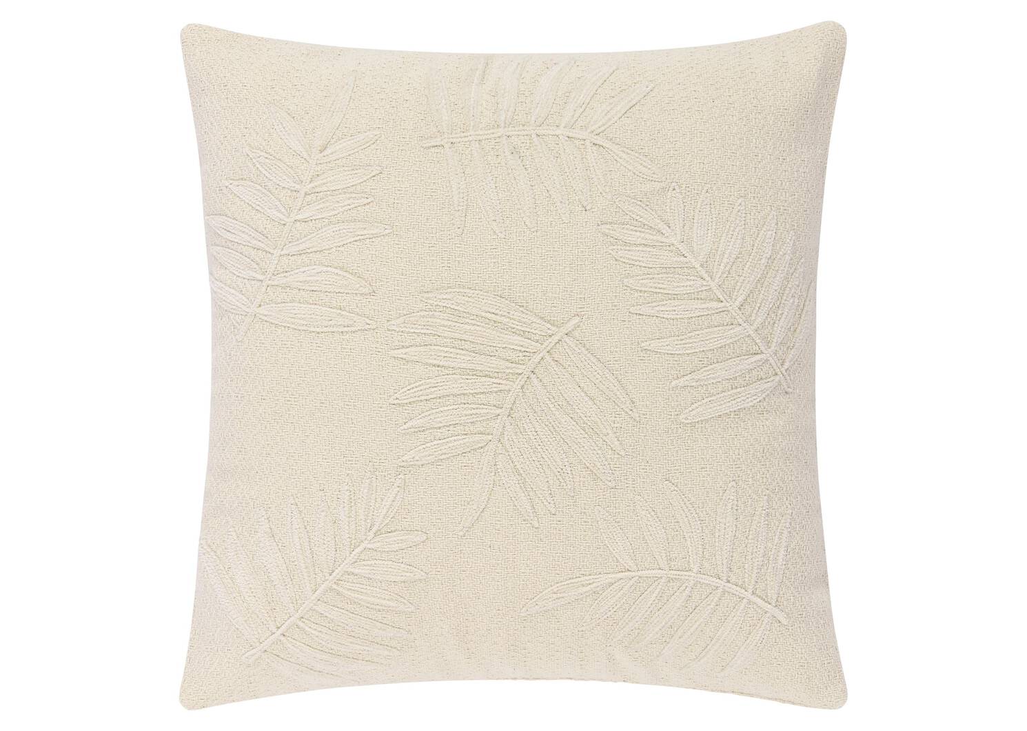 Coussin palm. Paulo 20x20 ivoire/naturel