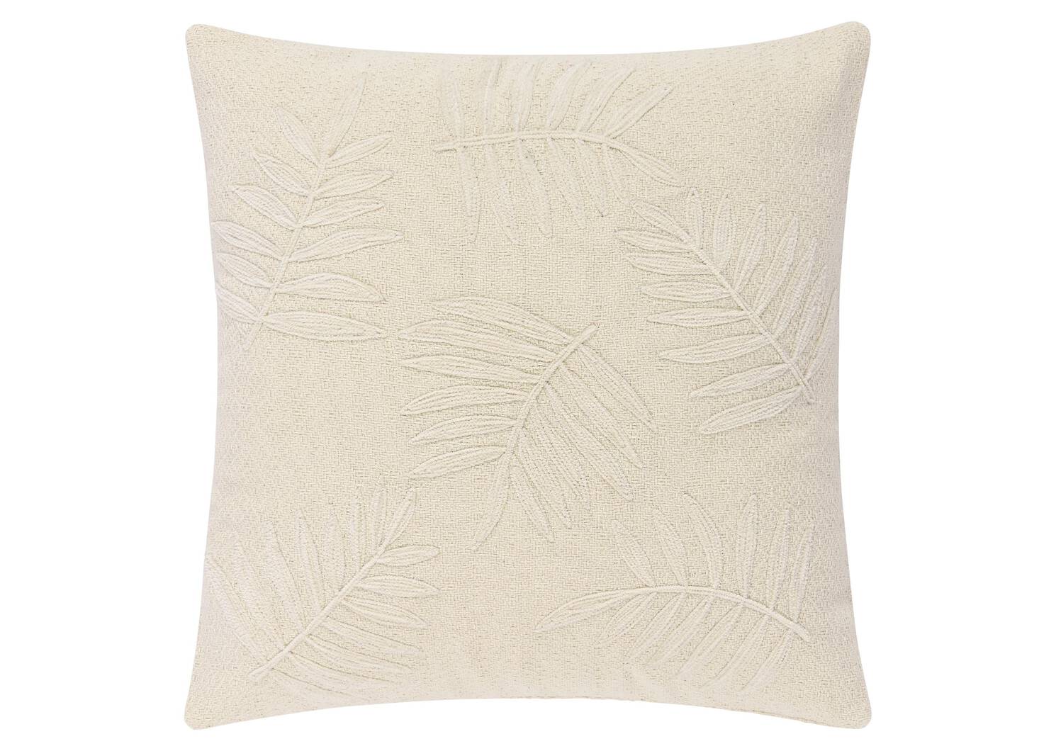 Coussin palm. Paulo 20x20 ivoire/naturel