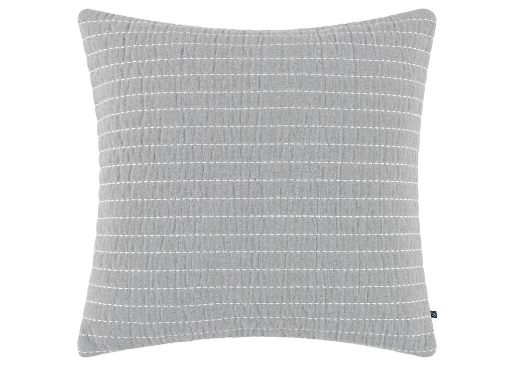 Hampton Pillow 20x20 Pebble/White