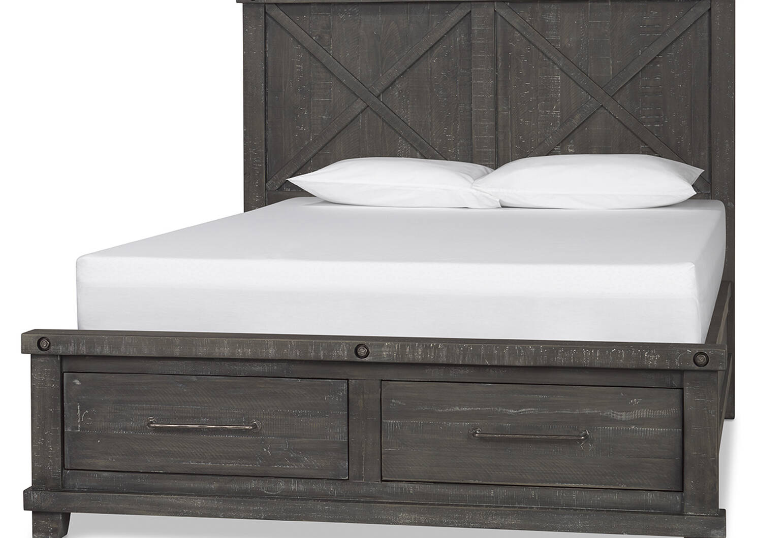 Ironside Storage Bed -Smoke, KING