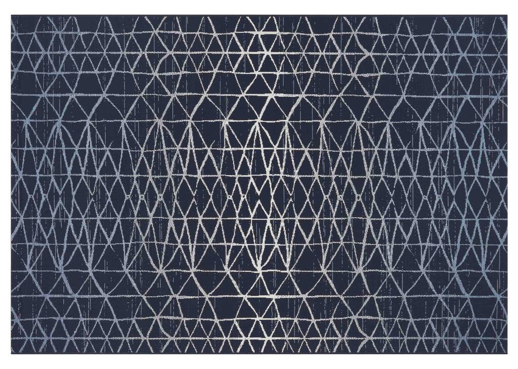 Seychelles Rug 79x114 ZigZag Blue/Ivo