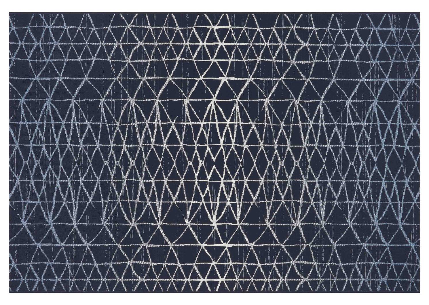 Tapis zigzag Seychelles 79x114 bleu/iv