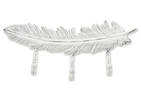 Ruffled Feather Wall Hook White