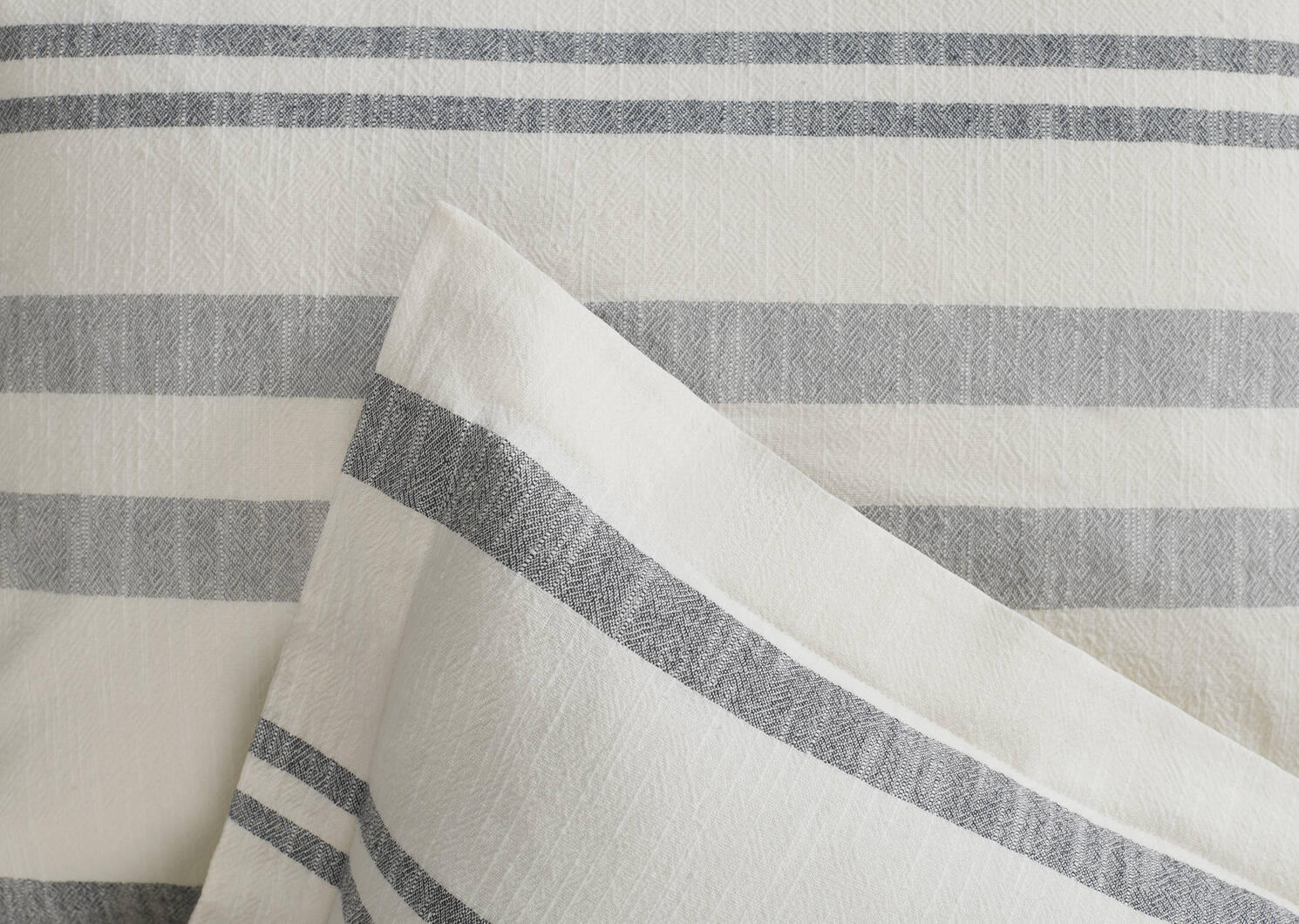 Ensembles de housse de couette en coton Landon ivoire/gris