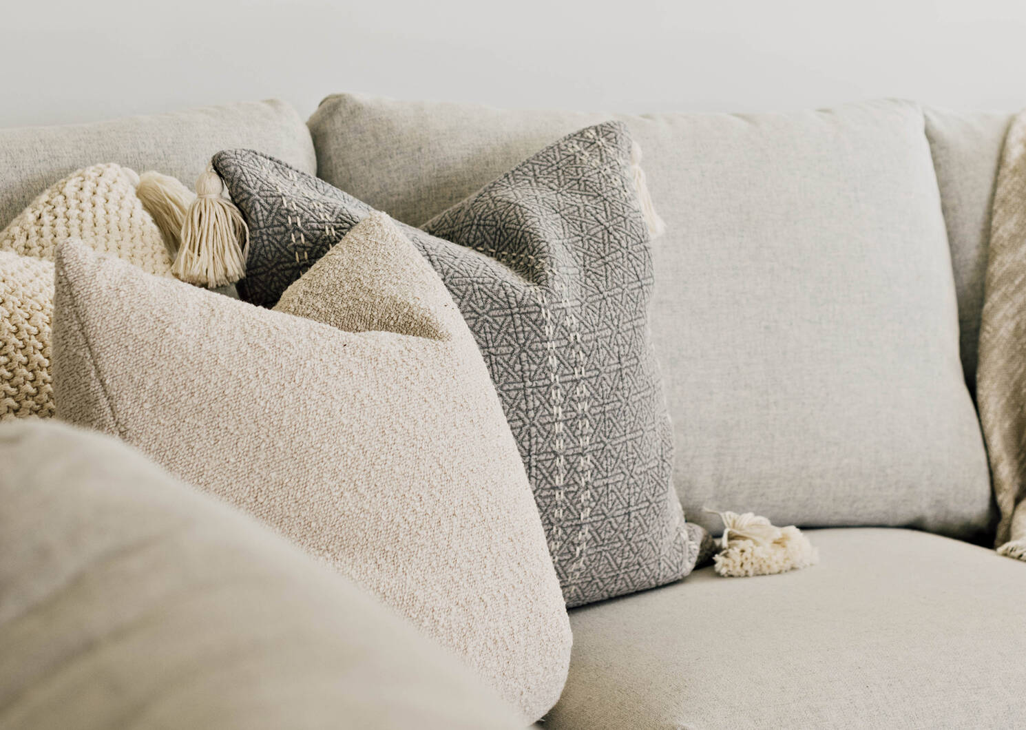 Werner Cotton Pillow 20x20 Grey