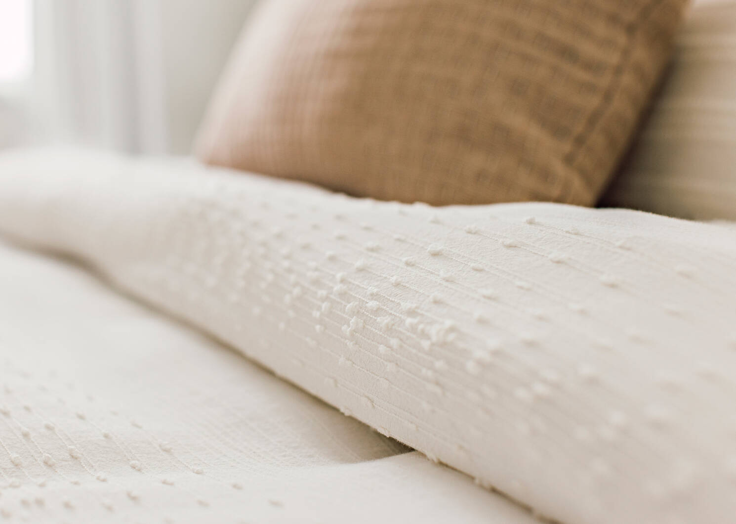 Ensembles de housse de couette en coton Kindell -ivoire