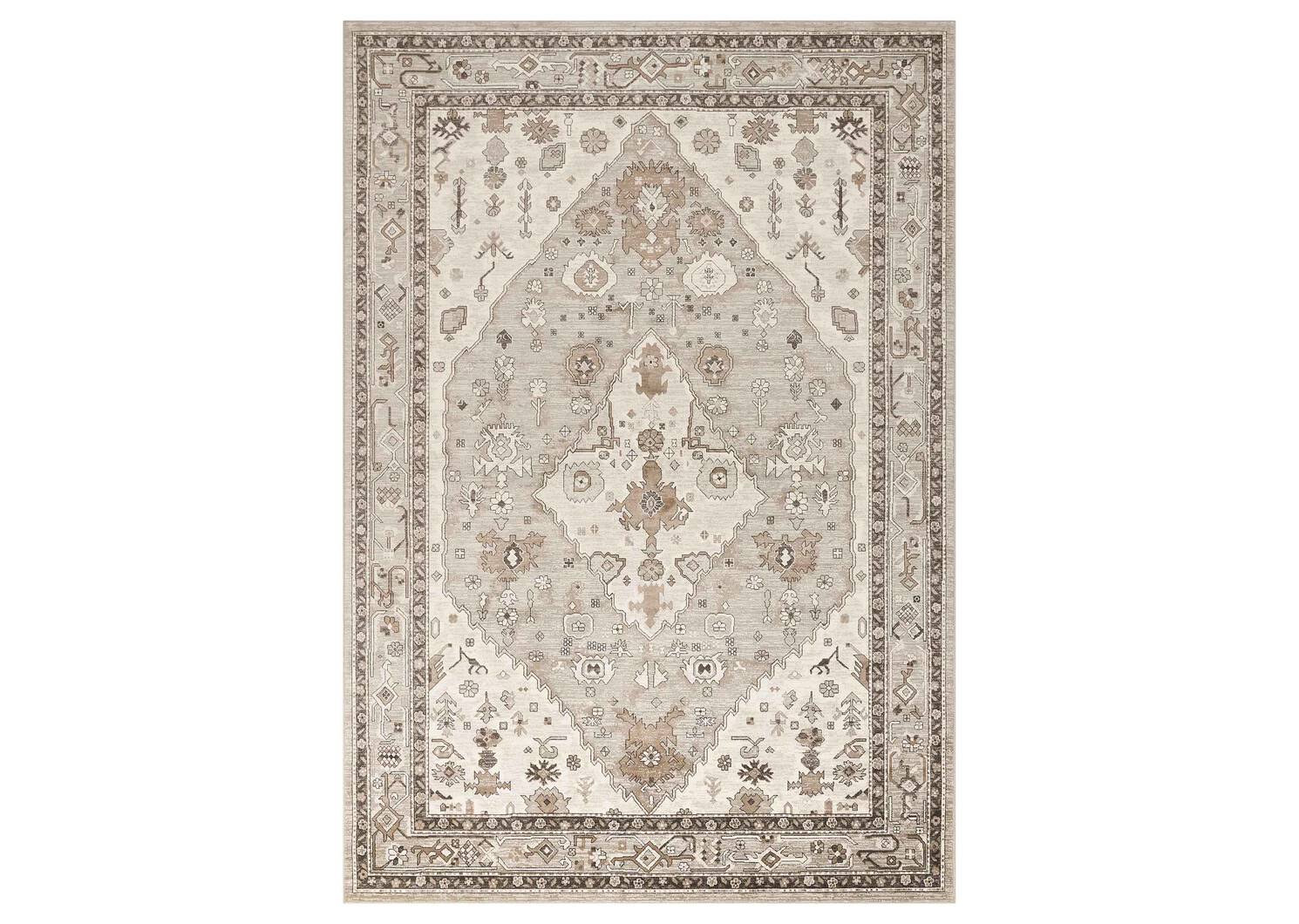 Tapis Faris 63x90 gris/argenté