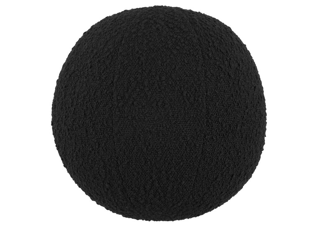 Harriet Boucle Round Pillow Black