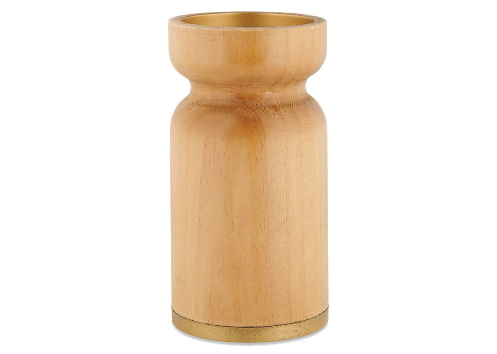 Oona Wood Candle Holder Tall