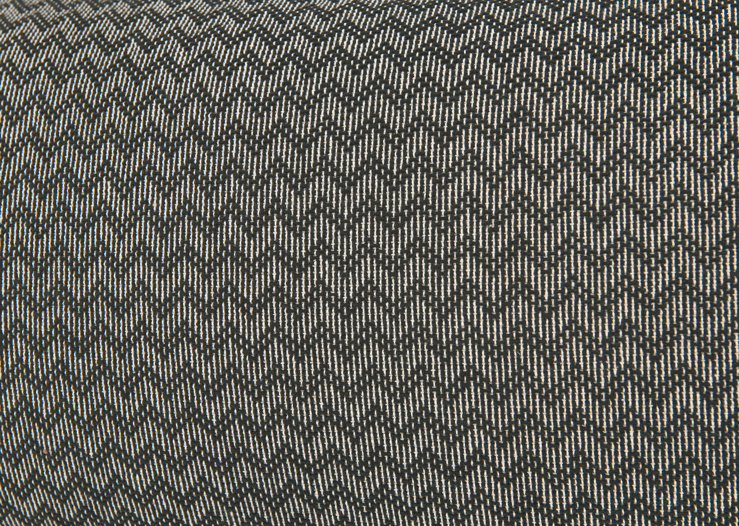 Coussin en coton Faye 14x24 noir/ivoire