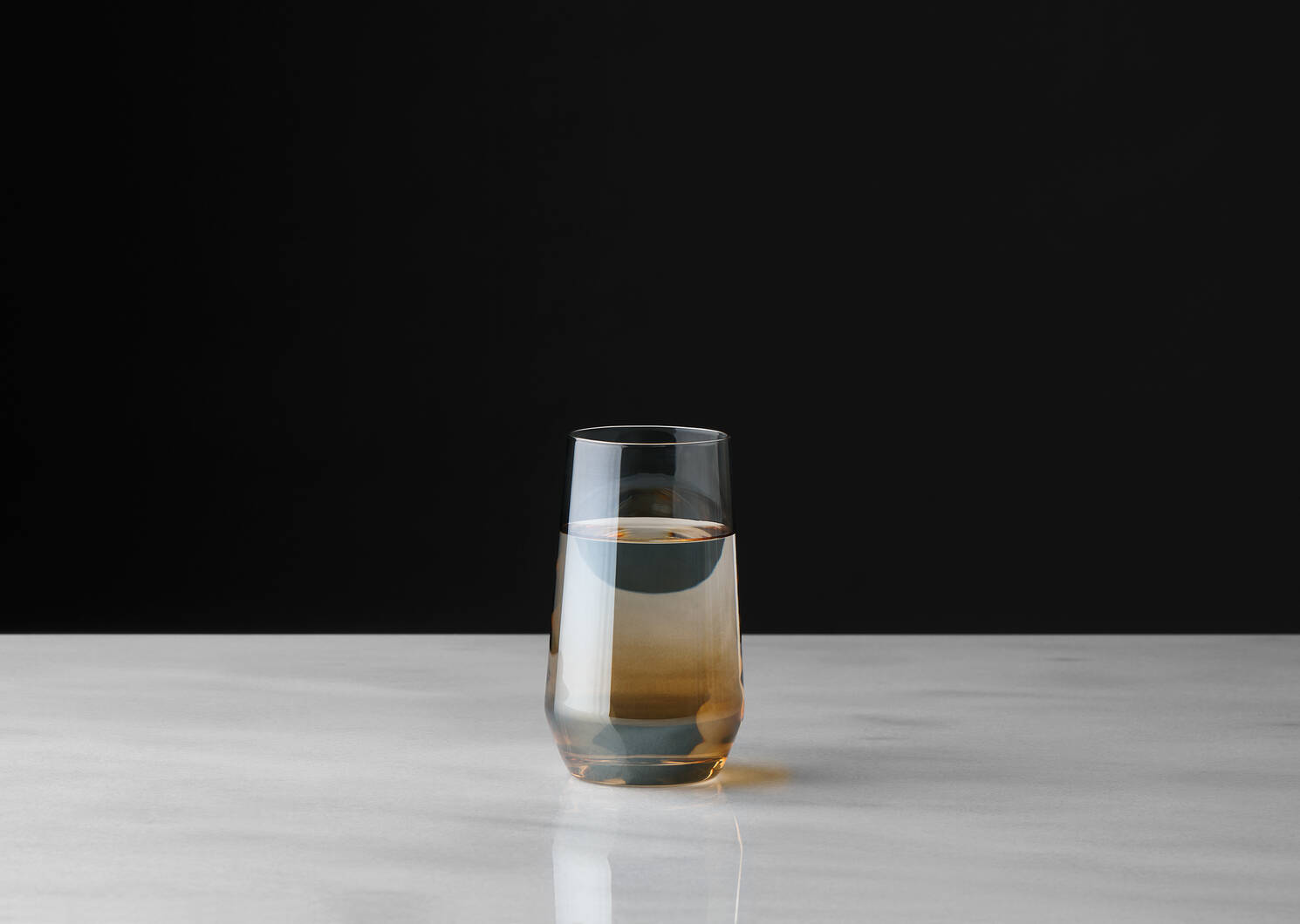 Verre long Abie topaze/cognac