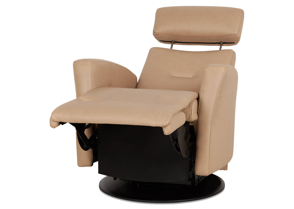 Fauteuil inc. en cuir Drake -Tre blond