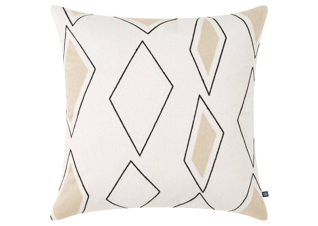 Coussin Ventura 20x20 ivoire/sable/noir