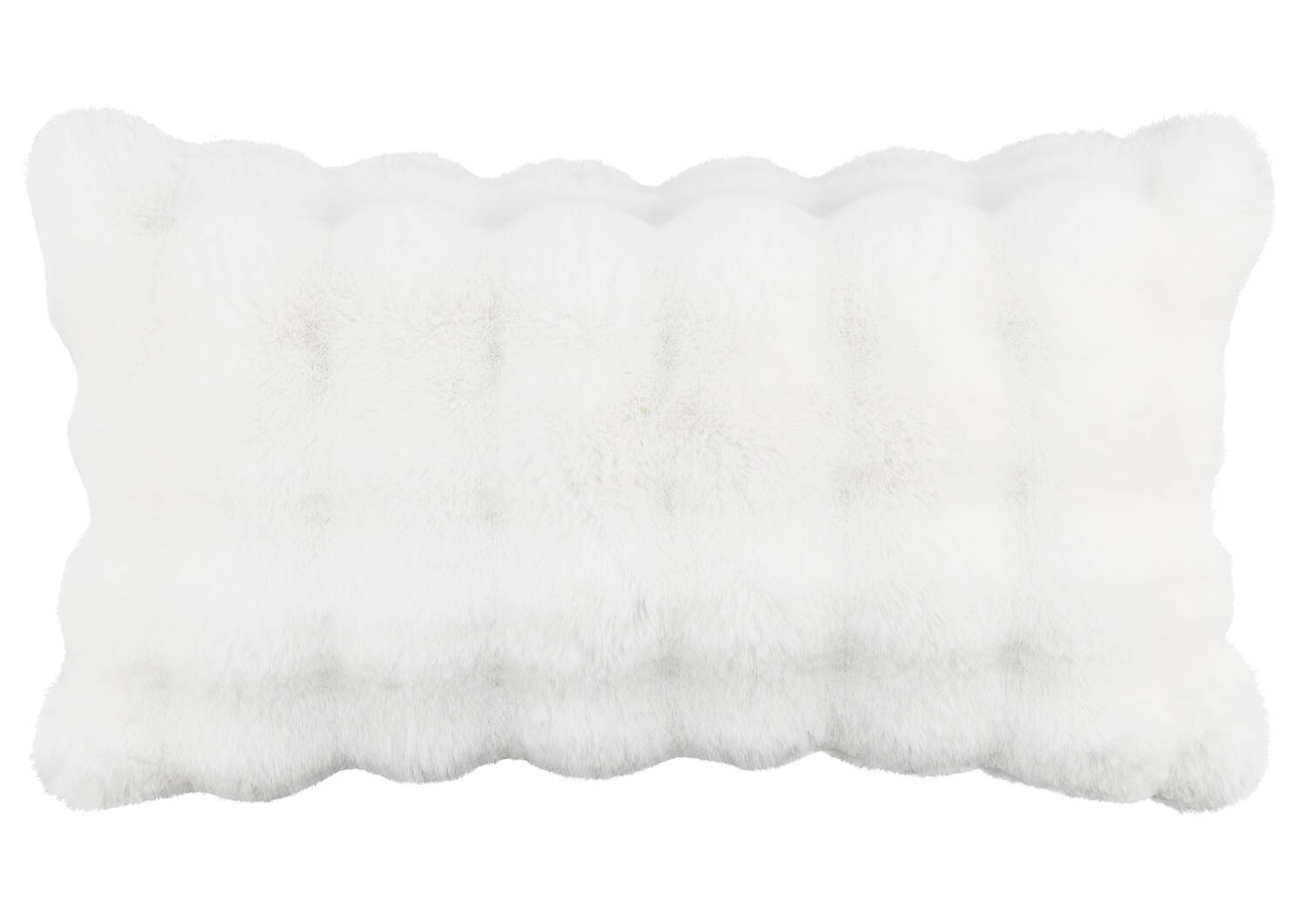 Zoey Faux Fur Pillow 14x24 White