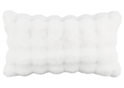 Zoey Faux Fur Pillow 14x24 White