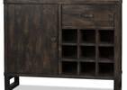 Rustique Wine Cabinet -Bark Brown