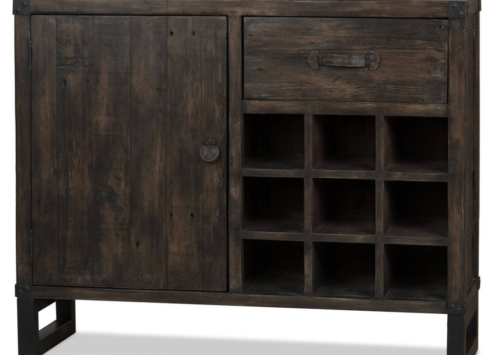 Rustique Wine Cabinet -Bark Brown