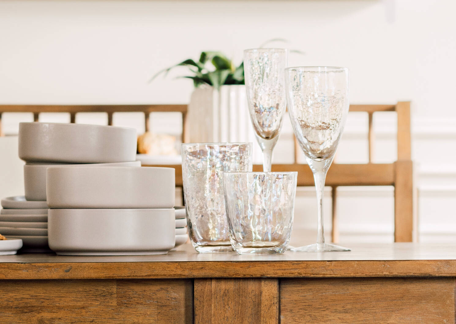 Lucent Champagne Flute Iridescent