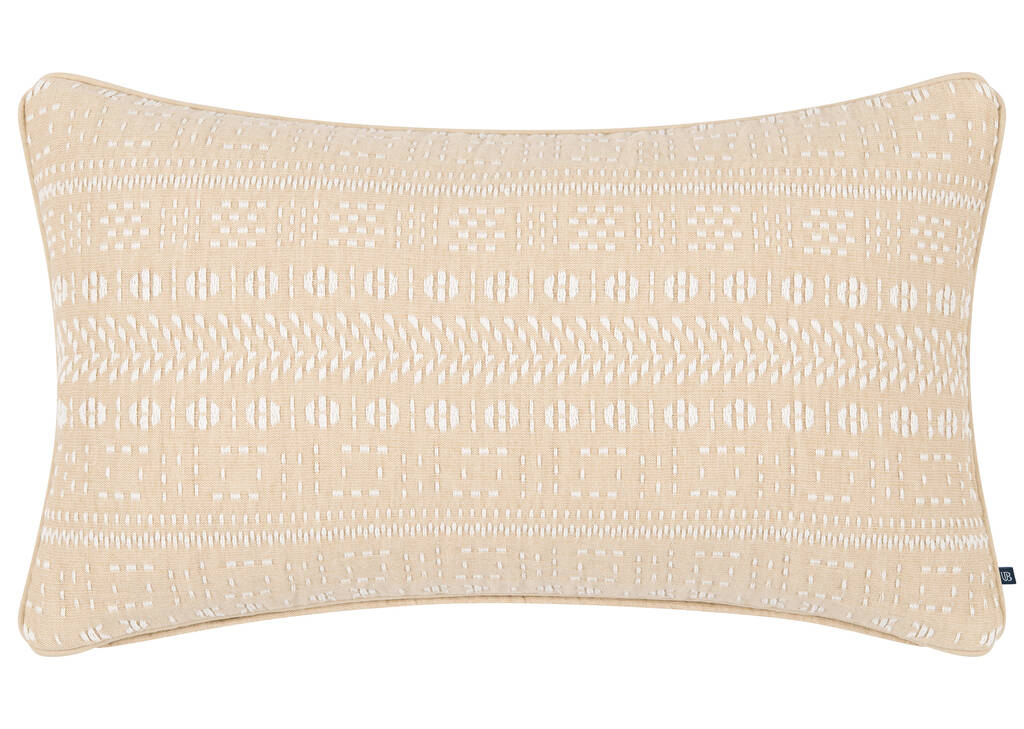 Coussin en coton Thalia 14x24 savane