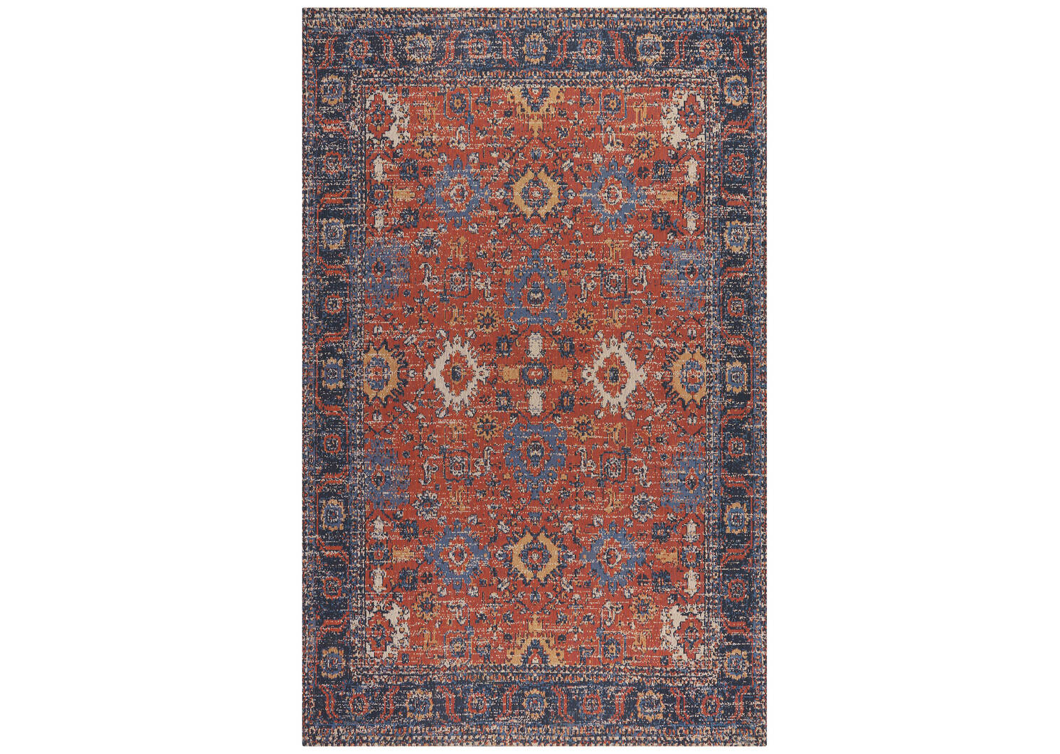 Centennial Rug 96x120 Rust/Navy