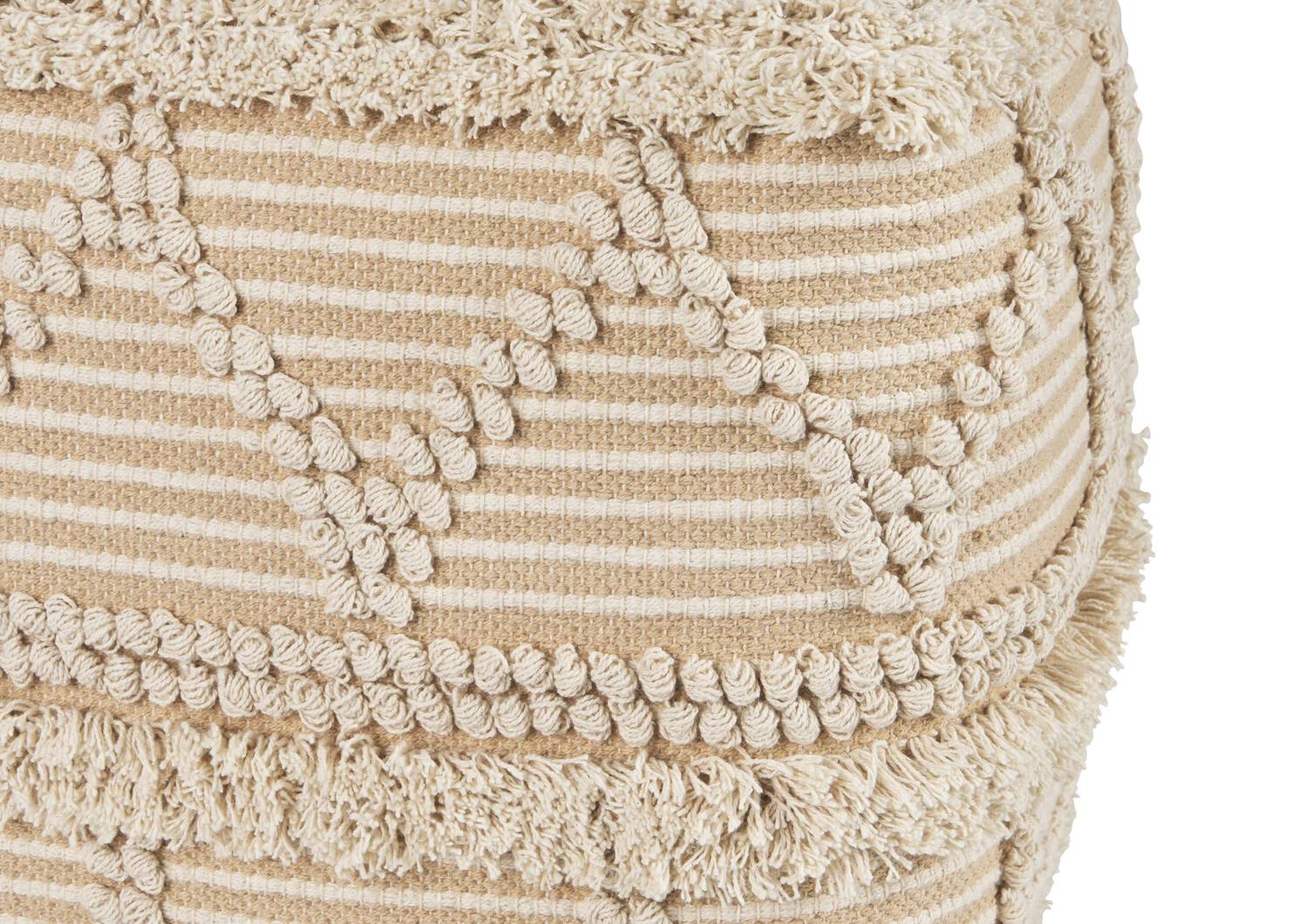 Baja Pouf Natural/Ivory | Urban Barn