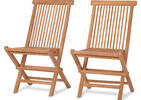 Deux chaises Galiano -teck naturel