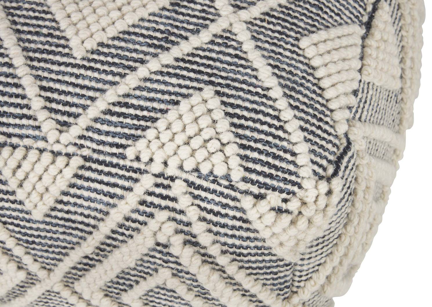Olympia Pouf Navy/Ivory