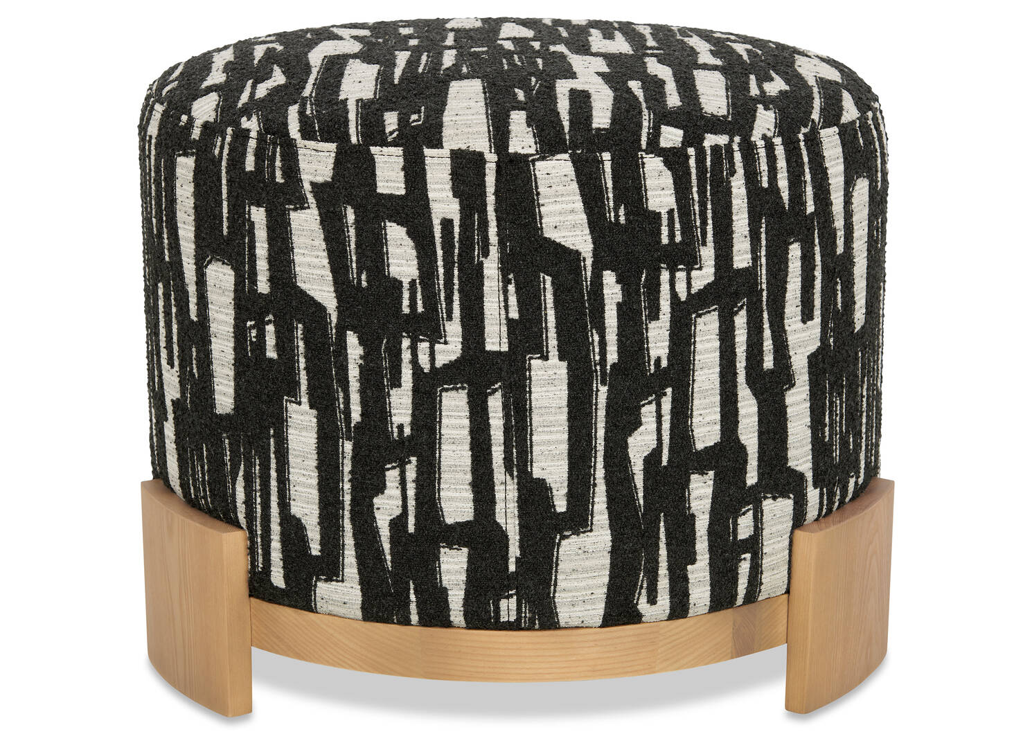 Aly Velji Ottoman -Natural/Abstract