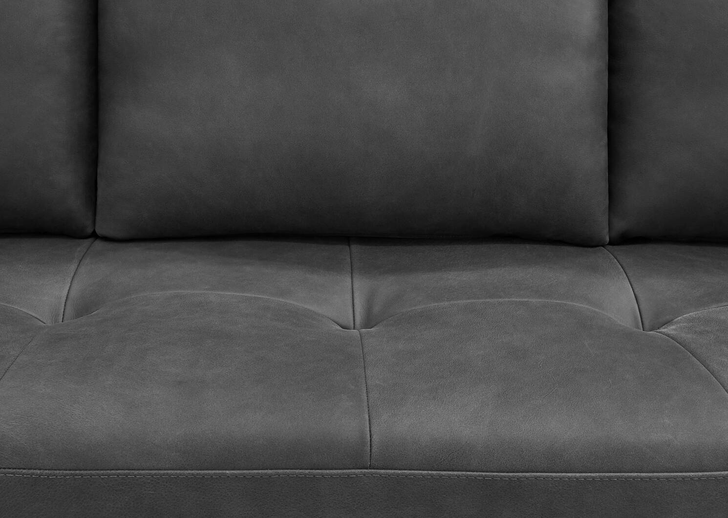 Lucca Leather Sofa -Attica Slate