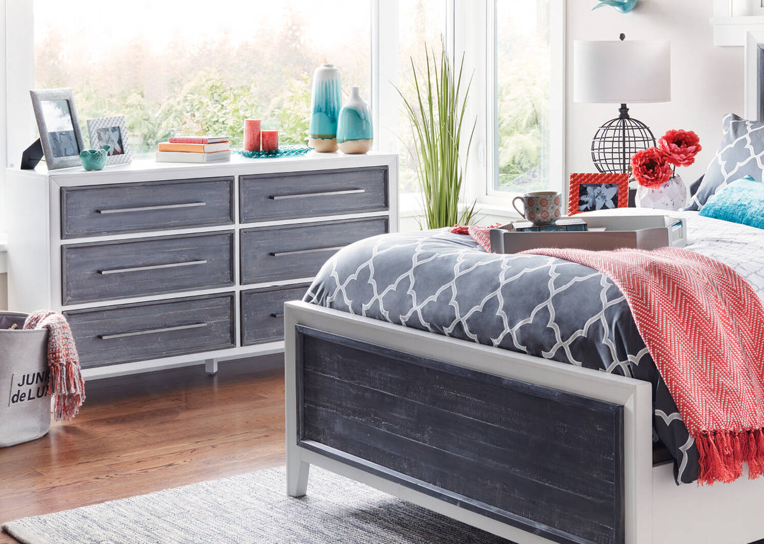 Marina Bay 6 Drawer Dresser -Skye Grey