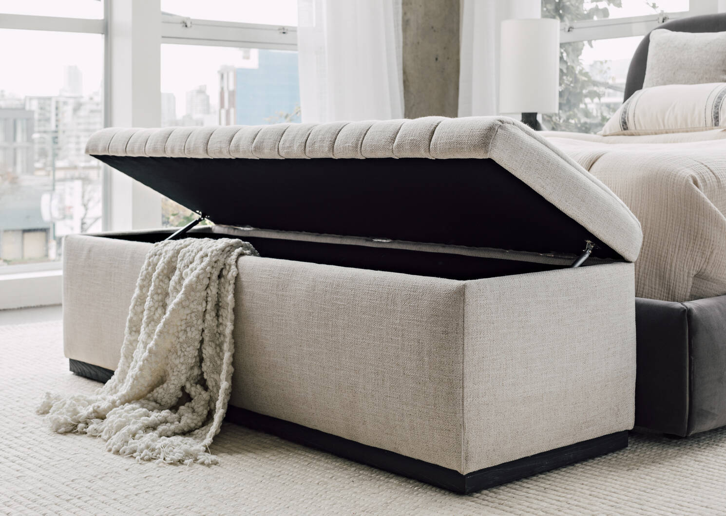 Morrison Storage Bench -Levie Sand