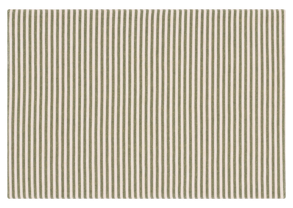 Napperon rayé Audley vert/beige