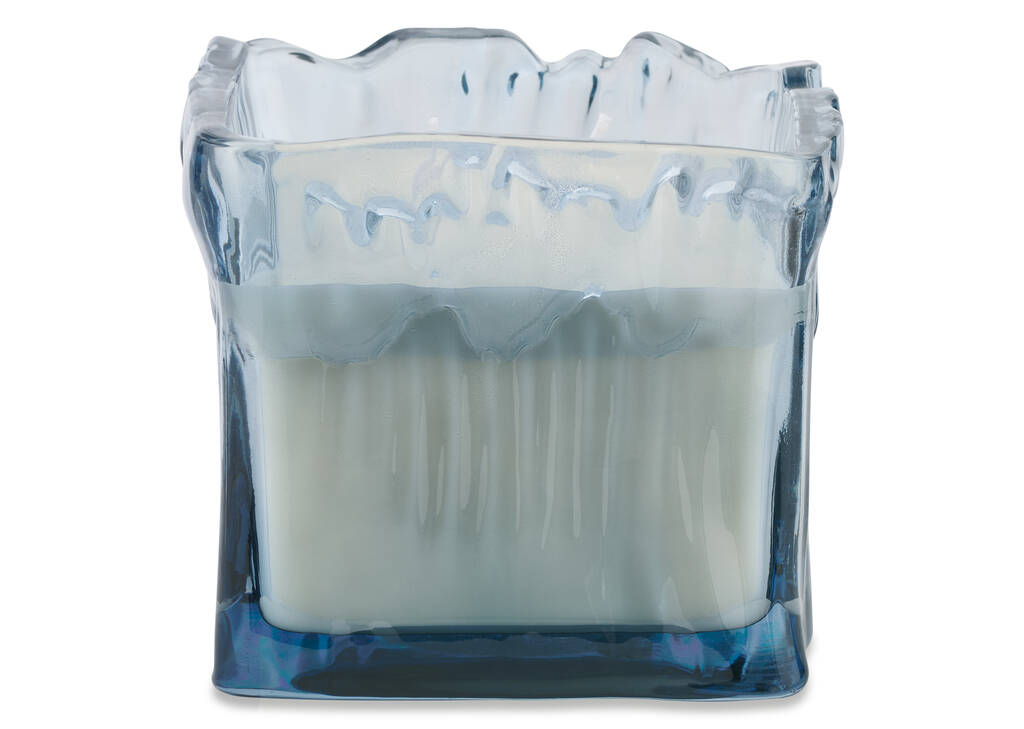 Bougie en pot Caspian bleue